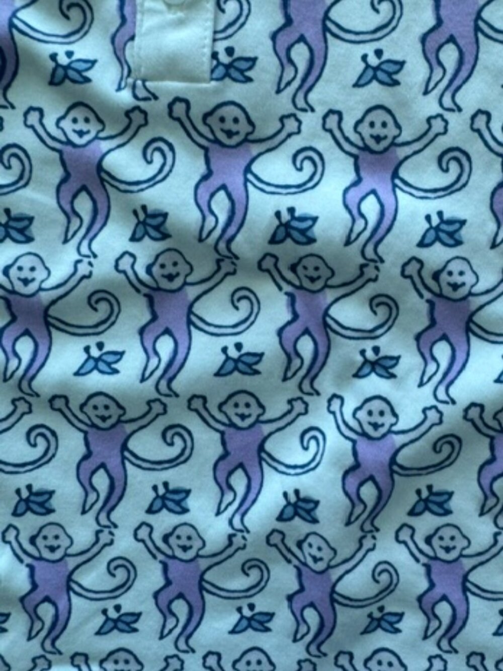 NWOT ROLLER RABBIT Kids 10 Pajama Set Monkey Purple Lavender - Picture 3 of 4